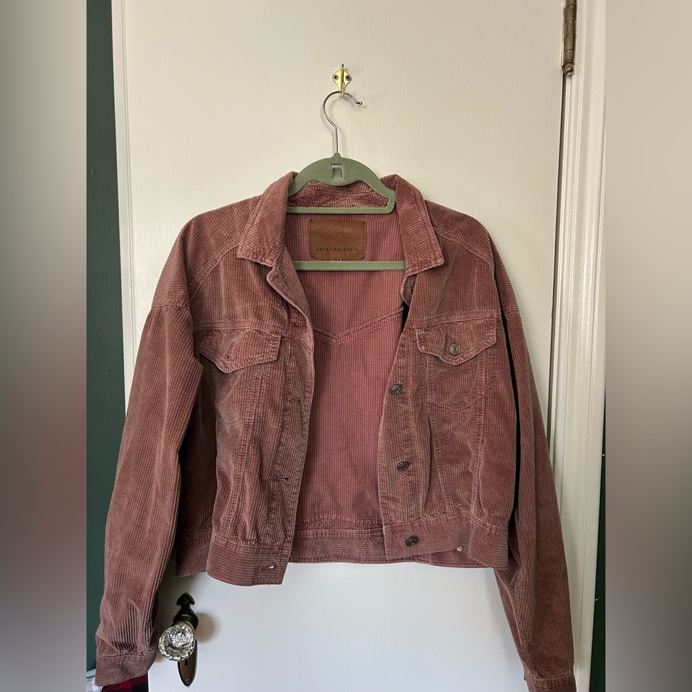 American Eagle Pink Corduroy Jacket
